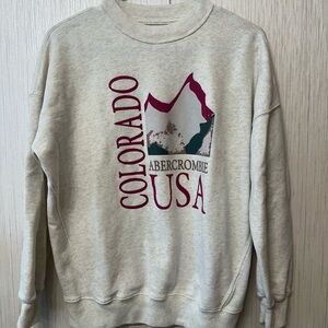 Abercrombie Colorado Crewneck Sweatshirt Kids Youth Size 13/14 Gray